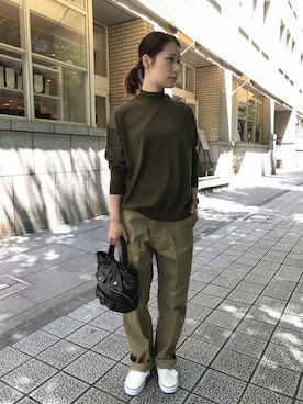「THE SHINZONE（ザ　シンゾーン）のアイテム（チノパンツ）」を使った、KANEさん（レディース・160cm）の夏コーディネート