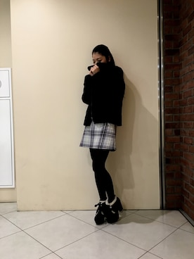 「WEGO（ウィゴー）のアイテム（ムートンコート）」を使った、さっつんさん（レディース・155cm）の冬コーディネート
