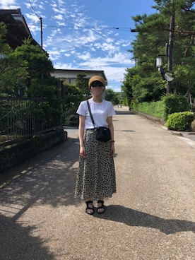 「LOWRYS FARM（ローリーズファーム）のアイテム（キャスケット）」を使った、りちゃんさん（レディース・169cm）の夏コーディネート