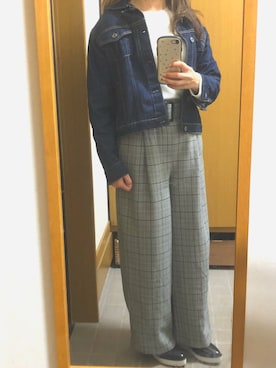 「SEVENDAYS=SUNDAY（セブンデイズサンデイ）のアイテム（デニムジャケット）」を使った、yukiさん（レディース・156cm）の冬コーディネート