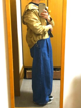 「平成最後のWEARISTAセンバツ」｜「アイテム（マウンテンパーカー）」を使った、yukiさん（レディース・156cm）の春コーディネート