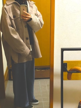 「rps（アールピーエス）のアイテム（カバーオール）」を使った、yukiさん（レディース・156cm）の冬コーディネート