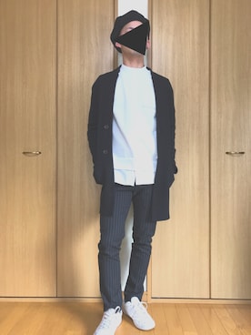 「リラックスコーデ」｜「アイテム（ハンチング/ベレー帽）」を使った、y ponさん（メンズ・173cm）の冬コーディネート
