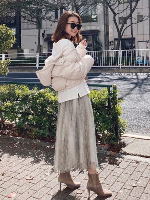 池田千鶴 Mercuryduo Mercuryduoのダウンジャケット コートを使ったコーディネート Wear