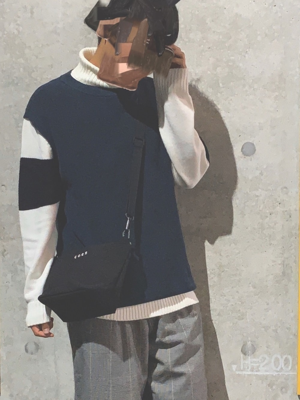 「おしゃれさんと繋がりたい、ニットベスト、タートルネック」｜「GUのアイテム（ベスト、その他）」を使った、sysysyyさん（メンズ・165cm）の秋コーディネートの1枚目の写真