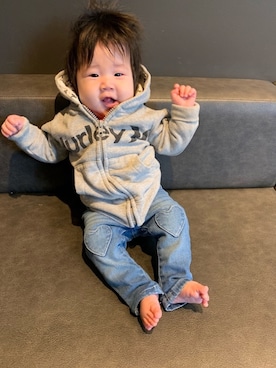「Hurley」｜anさん（キッズ・60cm）の秋コーディネート