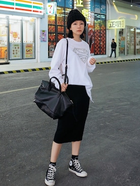 「PHANTACi（ファンタシー）のアイテム」を使った、adaJさん（レディース・164cm）の冬コーディネート