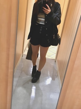 「CRUCE anap（クルーセアナップ）のアイテム（スマホケース/カバー）」を使った、lunaさん（レディース・160cm）の冬コーディネート
