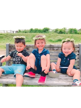 「POLO RALPH LAUREN（ポロ ラルフ ローレン）のアイテム（ワンピース、ブルー系）」を使った、ナカヤマさんさん（メンズ）の春コーディネート