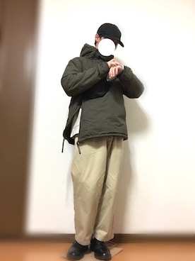 「CAL O LINE（キャルオーライン）のアイテム（その他アウター）」を使った、チビ屋さん（メンズ・162cm）の冬コーディネート