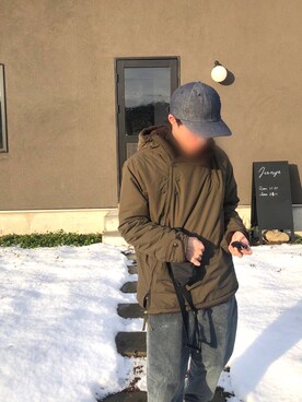 「CAL O LINE（キャルオーライン）のアイテム（その他アウター）」を使った、チビ屋さん（メンズ・162cm）の冬コーディネート