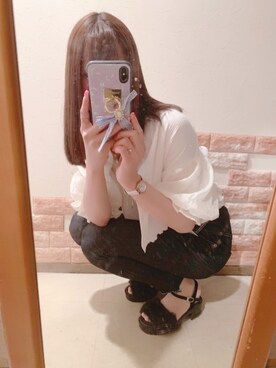 「one after another NICE CLAUP（ワンアフターアナザーナイスクラップ）のアイテム（アクセサリー）」を使った、みーこさん（レディース・165cm）の夏コーディネート