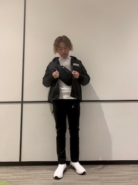 「DIESEL（ディーゼル）のアイテム（ナイロンジャケット）」を使った、yutaroさん（メンズ・170cm）の冬コーディネート
