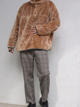 「アイテム（その他トップス、ブラウン系）」を使った、hayatoさん（メンズ・180cm）の冬コーディネート