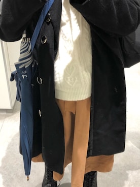 「ハートケーブル」｜みきゃんさん（レディース・156cm）の冬コーディネート