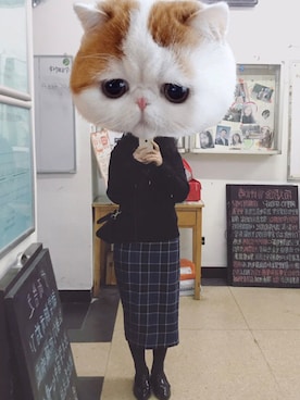 「H&M（エイチ・アンド・エム）のアイテム（ローファー）」を使った、Annoraaaaaaさん（レディース・153cm）の冬コーディネート