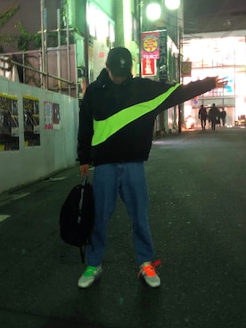 「2018マイベストコーデ」｜「アイテム（ナイロンジャケット）」を使った、kazumaさん（メンズ・181cm）の冬コーディネート