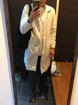 「COMME des GARCONS HOMME DEUX（コムデギャルソンオムドゥ）のアイテム（スラックス）」を使った、seigenさん（メンズ・179cm）の秋コーディネート