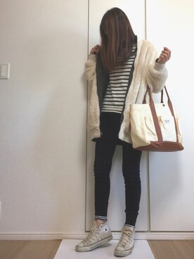 「coca（coca）（コカ）のアイテム（ブルゾン）」を使った、すずこさん（レディース・158cm）の秋コーディネート