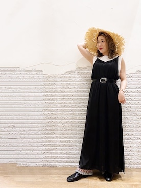 「JEANASIS（ジーナシス）のアイテム（スリッポン）」を使った、kuniさん（レディース・153cm）の夏コーディネート
