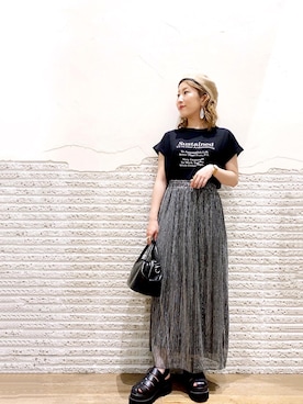 「JEANASIS（ジーナシス）のアイテム（ハンチング/ベレー帽）」を使った、kuniさん（レディース・153cm）の夏コーディネート