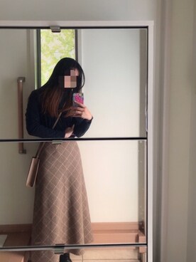 「zinniaのアイテム（ブーツ、ブラック系）」を使った、hinaaaaaさん（レディース・151cm）の冬コーディネート
