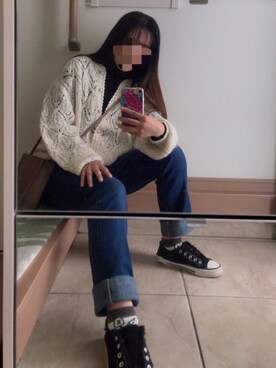 「ellesse（エレッセ）のアイテム（トップス）」を使った、hinaaaaaさん（レディース・151cm）の冬コーディネート