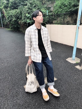 「アイテム（エコバッグ/サブバッグ）」を使った、ocさん（メンズ・171cm）の秋コーディネート