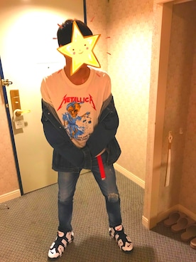 「CASPER JOHN AIVER（キャスパージョンアイバー）のアイテム（デニムジャケット）」を使った、俺さん（メンズ・173cm）の秋コーディネート