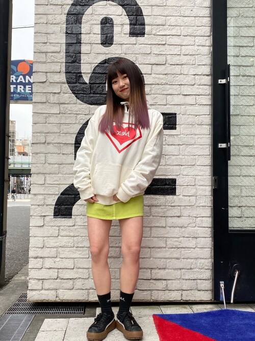 X Girl 大阪栗俣あいりさんのパーカーを使ったコーディネート Zozotown