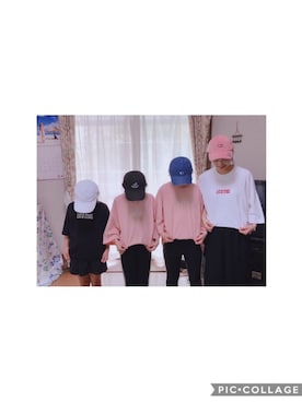 「コラボTシャツ」｜「アイテム（その他）」を使った、みっきーさん（レディース・153cm）の夏コーディネート