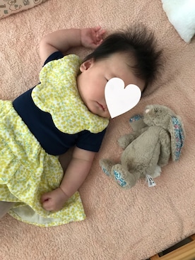 「アイテム（スタイ/よだれかけ）」を使った、himaさん（キッズ・61cm）の夏コーディネート