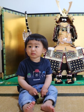 「こどもの日」｜「アイテム（デニムパンツ）」を使った、tum...gさん（キッズ・90cm）の春コーディネート