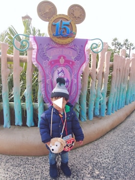 「POLO RALPH LAUREN CHILDRENSWEAR（ポロ ラルフ ローレン チルドレンズウェア）のアイテム（ダウンジャケット/コート）」を使った、ponさん（キッズ・80cm）の冬コーディネート