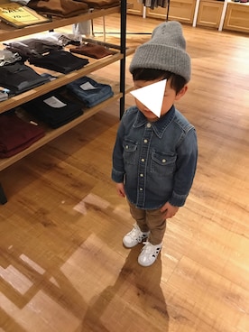 「コードュロイパンツ」｜ponさん（キッズ・90cm）の冬コーディネート