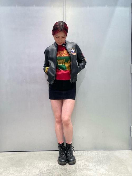 HYSTERIC GLAMOUR ワッペン ラムレザー シングルライダース CAFE RACERワッペン ラムレザーシングルライダースジャケット