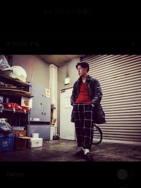 「アイテム（ステンカラーコート）」を使った、Cribsさん（メンズ・168cm・20代）の冬コーディネート