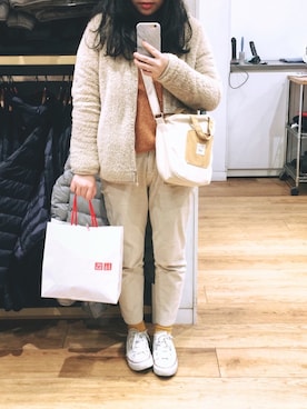 「lativ（ラティーヴ）のアイテム」を使った、述さん（レディース・151cm）の冬コーディネート