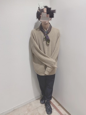 「さしいろ」｜ # m a n aさん（メンズ・178cm）の冬コーディネート