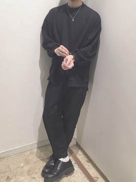 「CABANE de ZUCCa（カバンドズッカ）のアイテム（パンツ）」を使った、 # m a n aさん（メンズ・178cm）の冬コーディネート