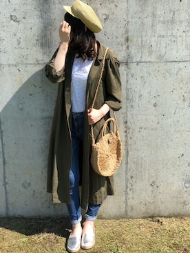 「サークルバッグ」｜「アイテム（その他シューズ）」を使った、kasumiさん（レディース・155cm）の夏コーディネート