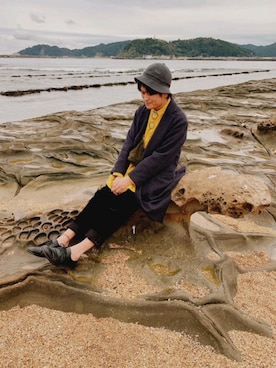 「おでかけ」｜「アイテム（チェスターコート）」を使った、yoshiさん（メンズ・185cm）の冬コーディネート