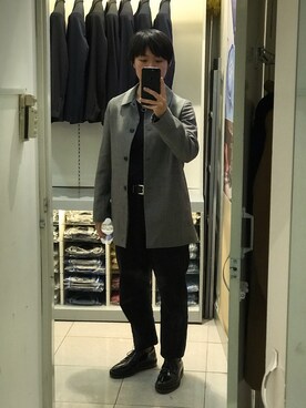 「アイテム（その他アウター、シルバー系）」を使った、thanh lamさん（レディース・165cm）の冬コーディネート