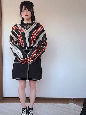 「ステッチ」｜しぴさん（レディース・158cm・10代）の春コーディネート
