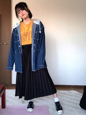 「HOTPING（ホッピン）のアイテム（ジャケット/アウター）」を使った、しぴさん（レディース・158cm）の春コーディネート