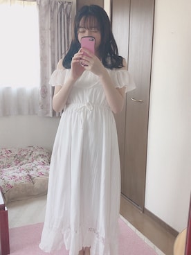 「アイテム（ワンピース/ドレス）」を使った、しぴさん（レディース・158cm・10代）の春コーディネート