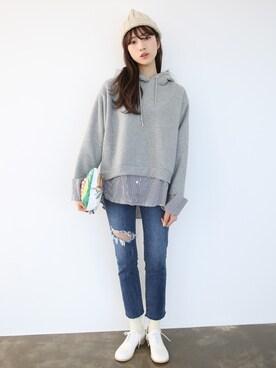 「 オルチャン」｜66ガールズさん（レディース・164cm）の冬コーディネート