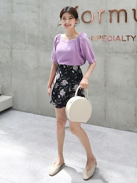 「アイテム（スカート、その他）」を使った、66ガールズさん（レディース・158cm）の春コーディネート