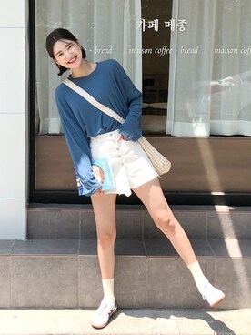 「アイテム（エコバッグ/サブバッグ）」を使った、66ガールズさん（レディース・167cm・20代）の夏コーディネート