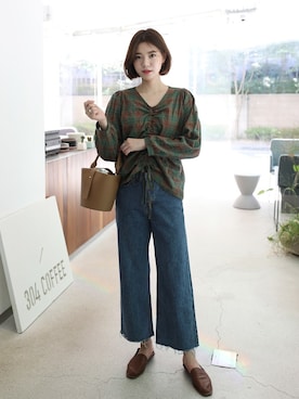 「韓国通販」｜66ガールズさん（レディース・167cm）の夏コーディネート